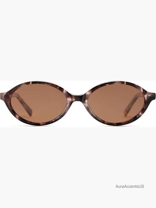 Acetate Polarized Oval Sunglasses Retro 90s Y2K Handmade Lightweight Narrow Fit main image 6